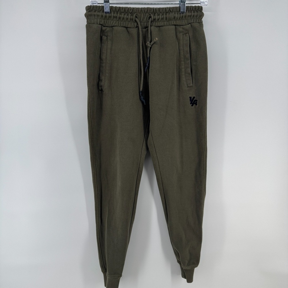 Young LA Joggers Mens S Small Green Cargo Pants Utility Streetwear Gym Lifting
